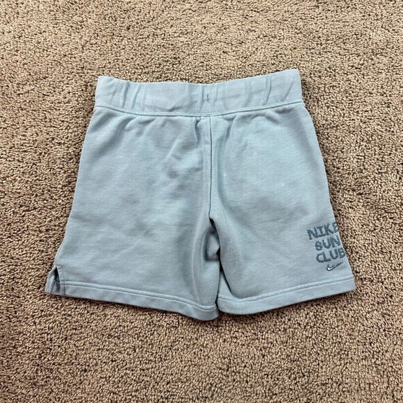 Nike Shorts Girls Large Blue French Terry Sun Club Activewear Running Kids - Picture 13 of 16